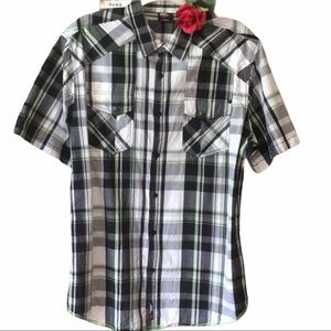 NO FEAR 100% COTTON PLAID SHIRT